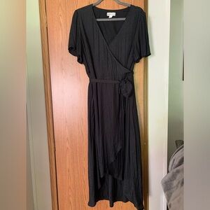 Target Ava & Viv high low dress. Black/Deep Navy blue cheetah print